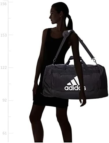 adidas Defender 4.0 Duffel, Durable Athletic Sports Gym Travel Bag for Men and Women, Black/White, Large (110 L) - Image 2