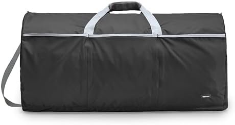 Amazon Basics Large Duffel Bag (100L) for Travel, Travel Bag, with Multiple Zippered Pockets, Lightweight yet Durable Nylon Material, 50-Pound Weight Capacity, Black, 32.5"L x 17"W x 11.5"H