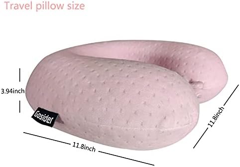 Neck Pillows for Sleeping Travel Pink Travel Pillow Comfortable U Shape Memory Foam Pillows Neck and Head Support Portable Travel Neck Pillow Suitable for Planes, Trains, Self-Driving Cars - Image 3