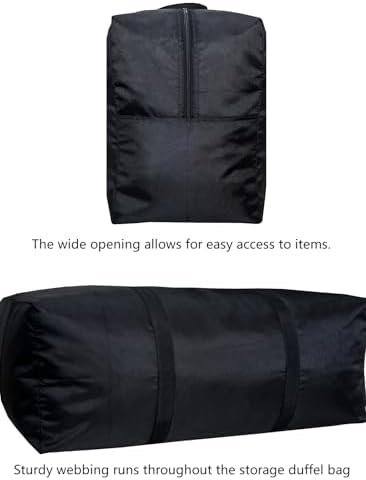 Extra Large Storage Duffle Bag with Zippers and Handles, Big Foldable Duffle Bag for Travel - Image 4