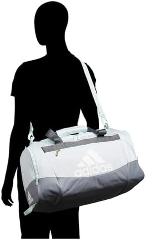 adidas Defender 4.0 Duffel, Durable Athletic Sports Gym Travel Bag for Men and Women, Black/White, Large (110 L) - Image 8