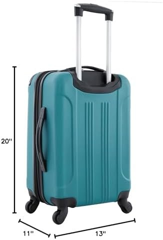 Travelers Club Chicago Hardside Expandable Spinner Luggage, Teal, 20" Carry-On - Image 8