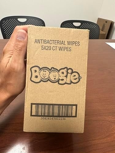 Antibacterial Hand Wipes by Boogie, Alcohol Free, Hypoallergenic and Moisturizing Aloe, Hand Wipes for Kids and Adults, 5 Packs of 20 (100 Total Wipes) - Image 10