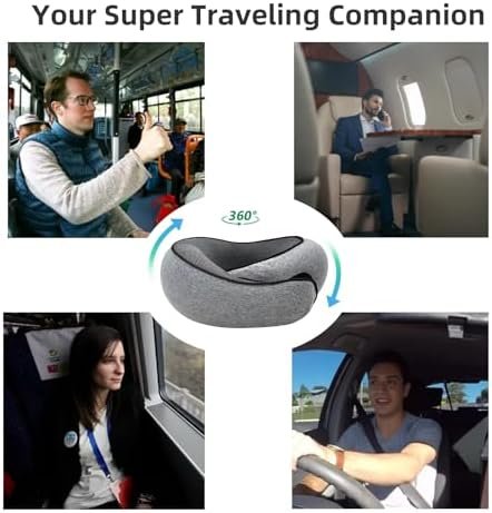 Travel Pillows for Airplanes,Premium Memory Foam Travel Pillow, Removable Washable Neck Pillow Cover， Suitable for Airplanes,Offices and Cars - Image 7