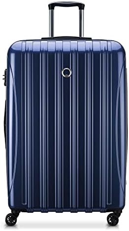 DELSEY Paris Helium Aero Hardside Expandable Luggage with Spinner Wheels, Blue Cobalt, Checked-Large 29 Inch