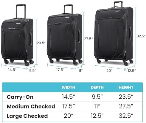 American Tourister 4 KIX 2.0 Expandable Softside Luggage with Spinner Wheels, 20 SPINNER, BLACK - Image 7