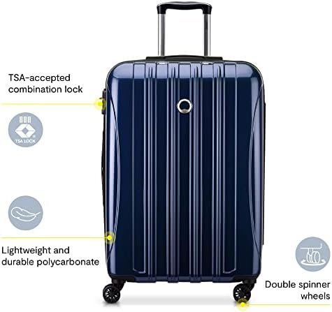 DELSEY Paris Helium Aero Hardside Expandable Luggage with Spinner Wheels, Blue Cobalt, Checked-Large 29 Inch - Image 2