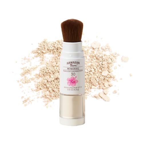 Hawaiian Tropic Mineral Powder Sunscreen Brush SPF 30 | Winter Vacation Essentials, Winter Essentials, SPF Powder Sunscreen for Face, Skin Sun Protection, 0.15oz - Image 2