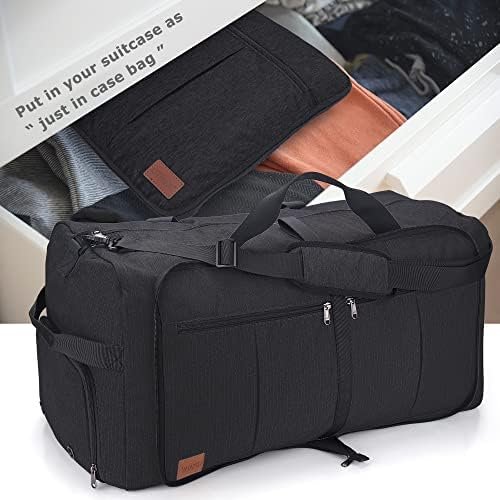 120L Foldable Collapsible Waterproof Travel Duffel Bag for Men and Women with Shoe Compartment - Image 5