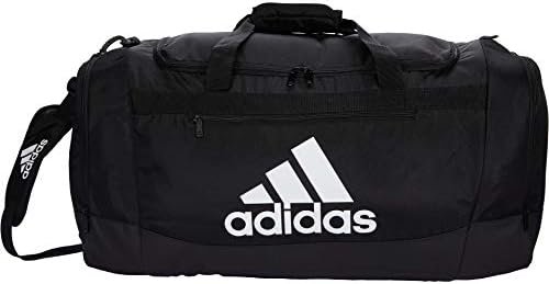 adidas Defender 4.0 Duffel, Durable Athletic Sports Gym Travel Bag for Men and Women, Black/White, Large (110 L) - Image 3