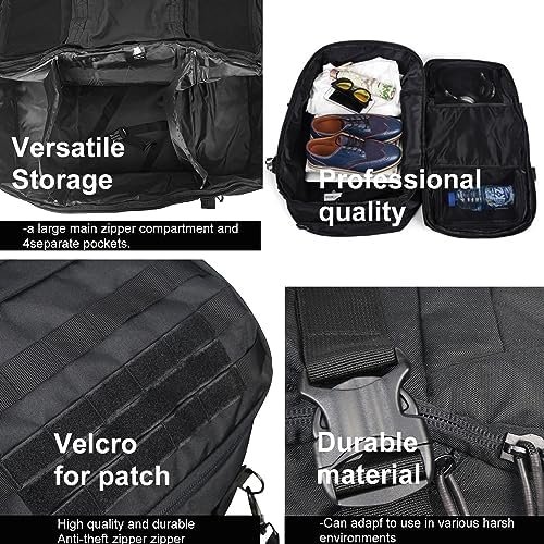 3 In 1 Tactical 85L Military Backpack Travel Duffle Bag for Weekender Gym Workout Deployment - Image 5