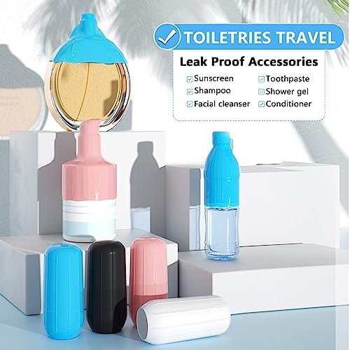 16 Pack Silicone Bottle Covers,Travel Essentials for Women,Cruise Ship Essentials,Airplane Travel Accessories Luggage Travel Size Toiletries,Elastic Sleeves for Leak Proofing,Travel Must Haves - Image 2