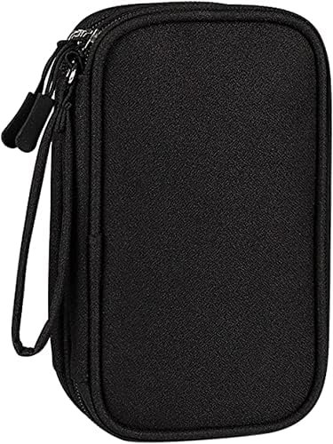 FYY Travel Cable Organizer Pouch Electronic Accessories Carry Case Portable Waterproof Double Layers All-in-One Storage Bag for Cord, Charger, Phone, Earphone Black - Image 4