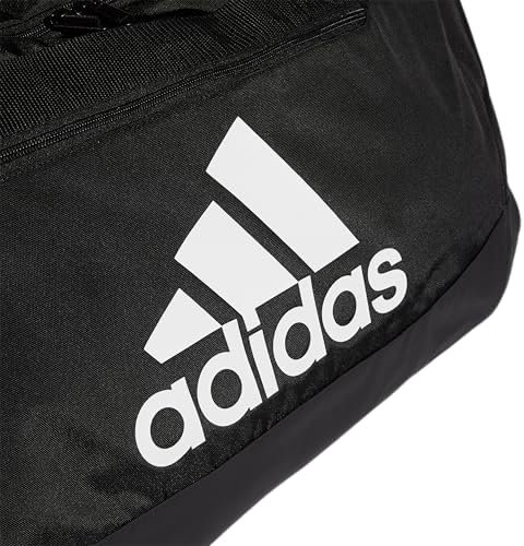 adidas Defender 4.0 Duffel, Durable Athletic Sports Gym Travel Bag for Men and Women, Black/White, Large (110 L) - Image 5