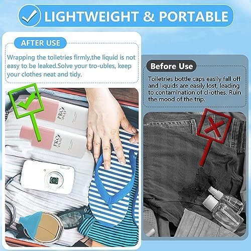 16 Pack Silicone Bottle Covers,Travel Essentials for Women,Cruise Ship Essentials,Airplane Travel Accessories Luggage Travel Size Toiletries,Elastic Sleeves for Leak Proofing,Travel Must Haves - Image 4